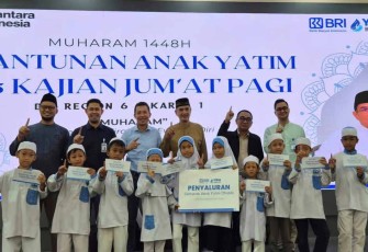 BRI Region 6 dan YBM BRI Jakarta Berbagi Santunan Anak Yatim Muharam