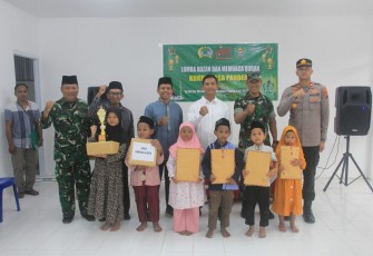 Dandim 0806/Trenggalek Letkol Inf Isnanto Roy Saputro foto bersama juara lomba 
