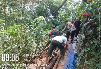 Lokasi tanah longsor di wilayah desa binaan 