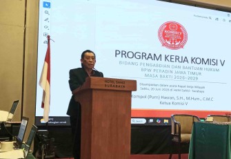 Ketua Komisi V Bidang Pengabdian dan Bantuan Hukum BPW PERADIN Jatim 2026–2029 Kompol (Purn) Hasran SH MHum CMC