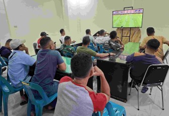 Nobar gembira piala dunia 2026 Korem 023/KS