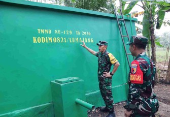Ketua Tim Wasev TMMD ke-129, Ir Pusterad, Brigjen TNI Mukhlis saat meninjau pelaksanaan TMMD ke-129 di Desa Ledok Tempuro, Lumajang