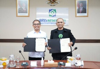 Kerjasama kemitraan BPJS Kesehatan dengan PT GoTo Gojek Tokopedia Tbk di Jakarta 