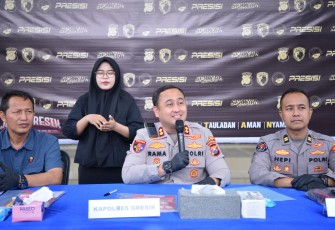 Kapolres Gresik, AKBP Ramadhan Nasution di Mapolres Gresik, Selasa (24/2/26)
