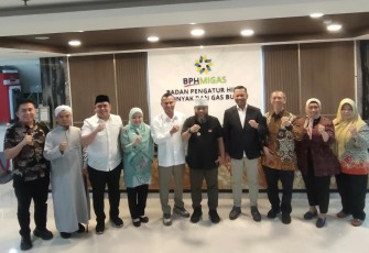 Gubernur Bengkulu Helmi Hasan melakukan audiensi dengan BPH Migas di Gedung BPH Migas, Jakarta, Selasa (24/2) /Foto : MC 