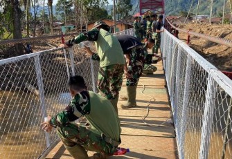 Foto istimewa pembangunan jembatan perintis 