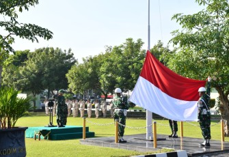 Upacara bendera prajurit Kodim Ponorogo