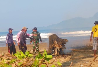 Peduli lingkungan sekitar Pantai Blado Trenggalek