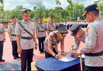 Polres Bintan Gelar Serah Terima Jabatan PJU Polres Bintan