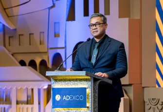 Deputi Bidang Sistem dan Strategi Badan Nasional Penanggulangan Bencana (BNPB) Dr. Raditya Jati saat memberikan sambutan pada pembukaan The 3rd  Global Forum for Sustainable Resilience (GFSR) dan ADEXCO 2026, di JiExpo Kemayoran Jakarta, Rabu (9/9)