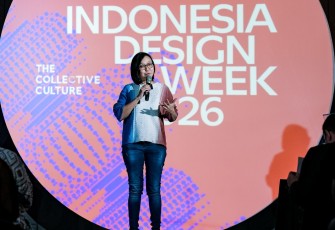 Wakil Menteri Ekonomi Kreatif/Wakil Kepala Badan Ekonomi Kreatif (Wamen Ekraf), Irene Umar, membuka sekaligus memberikan sambutan dalam acara Indonesia Design Week (IDW) 2026 di Indonesia Design Distric (IDD), PIK 2, Jumat (18/9/2026)