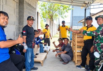 Muspika Bantur Gotong Royong Bersihkan Posko Kencana, Rehabilitasi Ditargetkan 2027