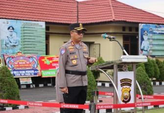 Kapolres Mukomuko AKBP. Riky Crisma Wardana. S. I. K., dan dilaksanakan di halaman Mapolres Mukomuko, Kamis (5/3/2026)