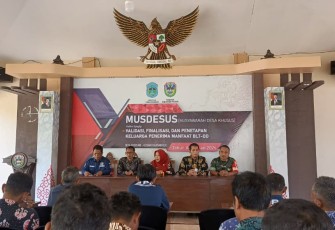 Babinsa Koramil 0801/07 Ngadirojo Turut Hadiri Musdesus Penetapan Langsung Tunai Tahun 2026