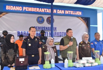 BNNP Aceh Musnahkan Barang Bukti Sabu Hasil Pengungkapan di Bireuen