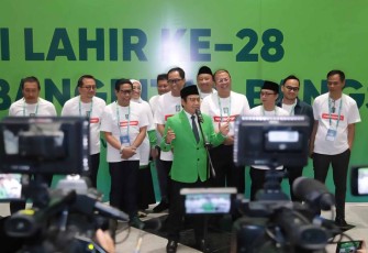 Gus Muhaimin kepada awak media seusai melepas 7.500 peserta PKB Run 2026 di kawasan Gelora Bung Karno (GBK), Senayan, Jakarta, Minggu (26/7/2026).