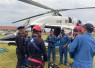 Helikopter Brimob Polri menyisir lokasi desa terisolir pasca gempa Cianjur 