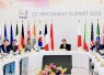 Presiden Joko Widodo menghadiri Sesi Kerja Mitra G7 yang membahas soal iklim, energi, dan lingkungan di Grand Prince Hotel Hiroshima, Jepang, Sabtu (20/5)