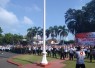 Suasana Flashmob di Halaman Kantor Walikota Blitar Memperingati Hari Cinta Tanah Air yang Dipimpin Walikota Blitar Santoso (Foto : Faisal NR / Klikwarta.com)