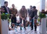 Pemotongan pita oleh Bupati Rober Christanto menandai peresmian gedung Gereja Rehoboth di Kecamatan Jumapolo, Karanganyar, pada Sabtu (20/9/2025).