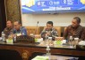 Direktur Utama PT Jamkrida Jatim, Untung Heri Sukariyanto saat menghadiri diskusi publik bertema 'Sinergi BUMD Jelang Penyertaan Modal PT Jamkrida Jatim' di Ruang Banmus DPRD Jatim, Selasa (30/6/2026).
