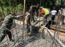 Pengecoran pondasi jembatan perintis garuda