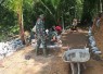 Pemasangan paving blok jalan Desa Sukorejo