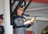 Kapolres Manggarai,AKBP Levi Defryansah saat memberikan sambutan di acara syukuran hari Bhayangkara ke-80 di Lapangan Mapolres Manggarai,Rabu 1 Juli 2026