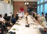 Menteri Ekonomi Kreatif/Kepala Badan Ekonomi Kreatif (Ekraf), Teuku Riefky Harsya (tengah), menerima audiensi dengan aliansi industri event nasional di Kantor Kementerian Ekonomi Kreatif, Jakarta, Rabu (1/7/2026)