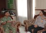 Kunjungan Kapolres Trenggalek yang baru AKBP Rizky Tri Putra Erryka Adi Wijaya, S.I.K., M.H., ke Makodim 0806/Trenggalek, Selasa (11/8/2026)