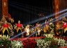 Pementasan tari Janggitan dalam acara Malam Tirakatan memperingati Hari Kemerdekaan Republik Indonesia ke-81, di Gedung Rapat Paripurna DPRD Kabupaten Karanganyar, Minggu (17/8/2026).