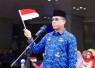 Menaker saat memimpin upacara peringatan Hari Ulang Tahun (HUT) ke-81 Kemerdekaan Republik Indonesia di Plaza Kementerian Ketenagakerjaan (Kemnaker), Jakarta, Senin (17/8/2026).